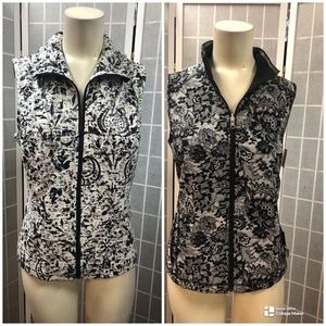Weekends By Chicos,Woman,Two Vest,Black-White,Sz 0,$22 Each,zipper, sleeveless.!